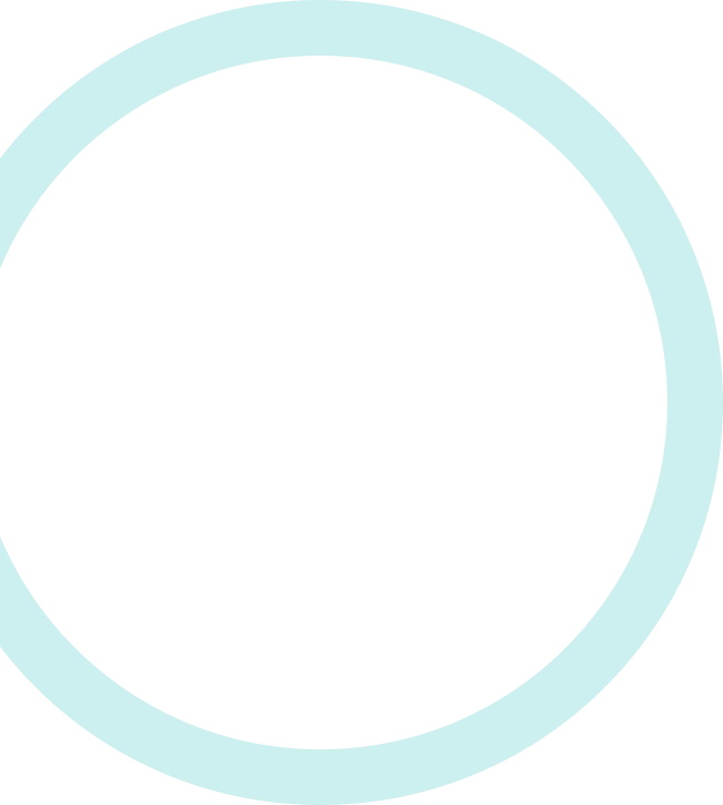 A teal circle on a black background.
