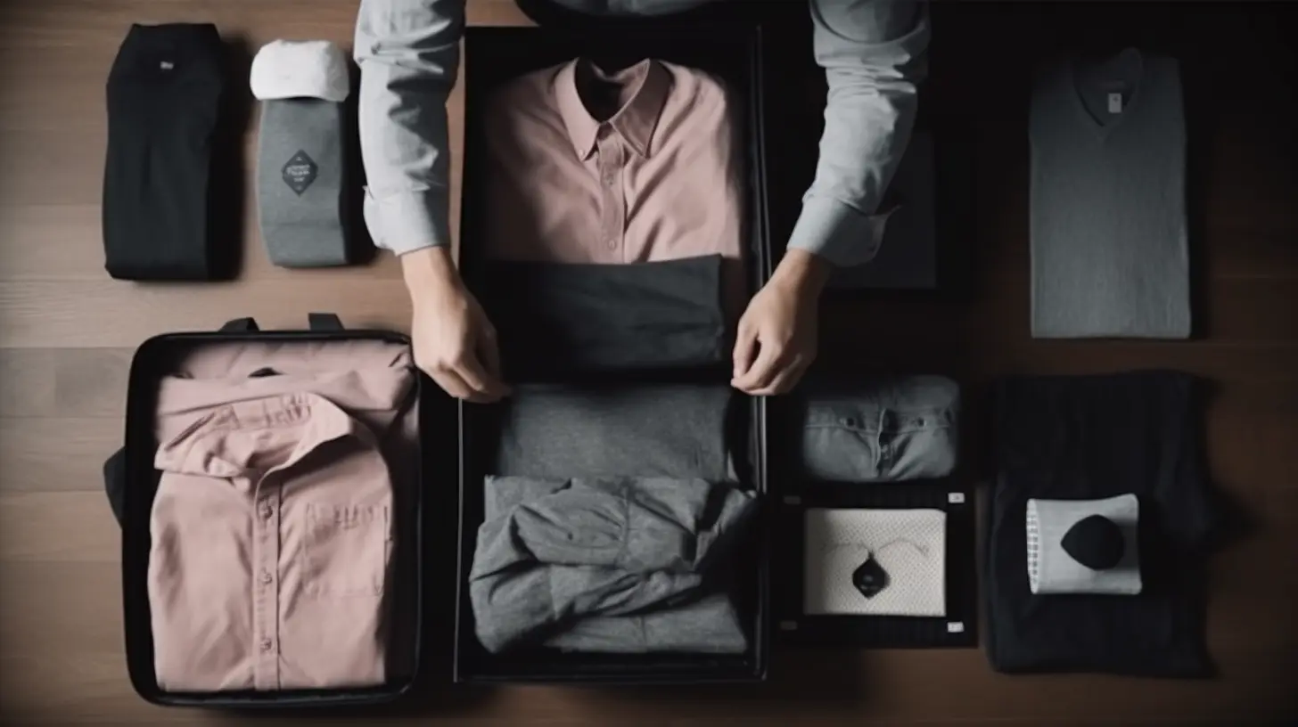 A man is putting clothes into a suitcase.